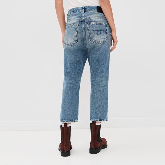 R13 Tailored Drop Jean in "Bain Blue", size 28 - Picture 16 of 16